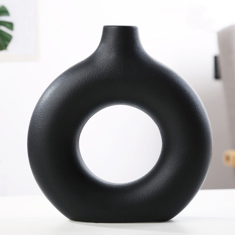 Modern Frosted Particle Vase – Biscuit Style Decorative Flower Vase for Home & Office Arrangement
