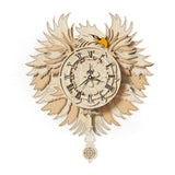 Minimalist Wooden Hawk Wall Clock – DIY 3D Puzzle Toy & Creative Home Decoration
