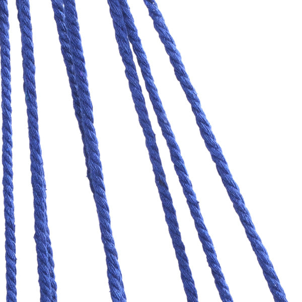 Hanging Chair with Cushions – Galvanized Pipe Frame, Blue Striped Polyester Cotton Hammock Chair