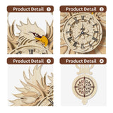 Minimalist Wooden Hawk Wall Clock – DIY 3D Puzzle Toy & Creative Home Decoration