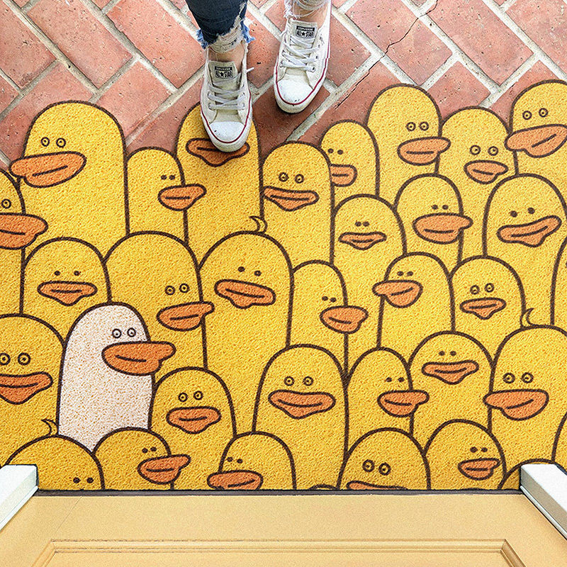 Japanese Cartoon Doormat – Cute Modern Non-Slip Floor Mat for Entryway, Bedroom & Home