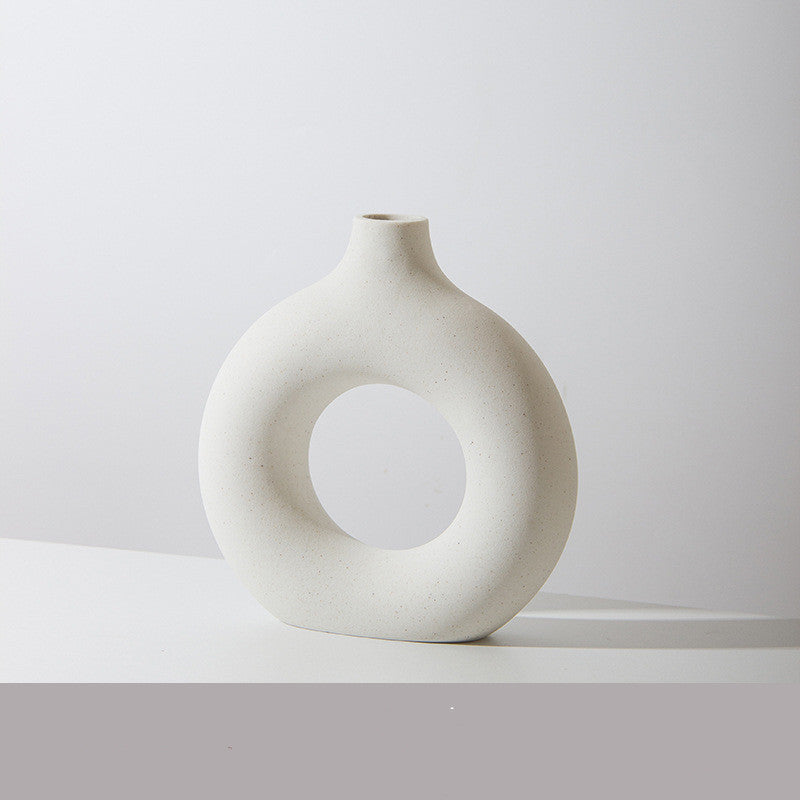 Modern Frosted Particle Vase – Biscuit Style Decorative Flower Vase for Home & Office Arrangement