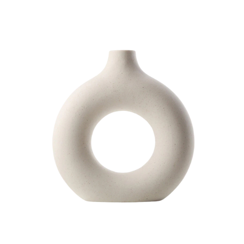Modern Frosted Porcelain Vase – Biscuit Style Decorative Flower Vase for Home & Office