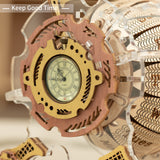 Robotime ROKR Zodiac Wall Clock – 3D Wooden Puzzle Model Kit LC601, DIY Assembly Toys & Creative Gifts for Kids & Teens