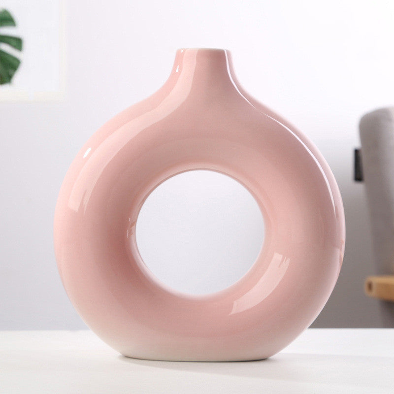 Modern Frosted Particle Vase – Biscuit Style Decorative Flower Vase for Home & Office Arrangement