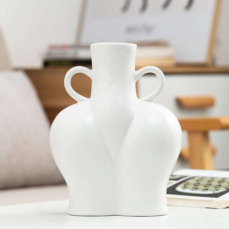 Human Body Art Vase – Creative Abstract Sculpture Flower Vase for Hydroponic Plants & Home