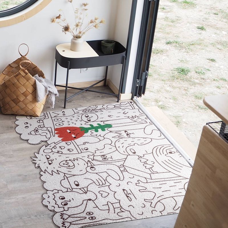Japanese Cartoon Doormat – Cute Modern Non-Slip Floor Mat for Entryway, Bedroom & Home
